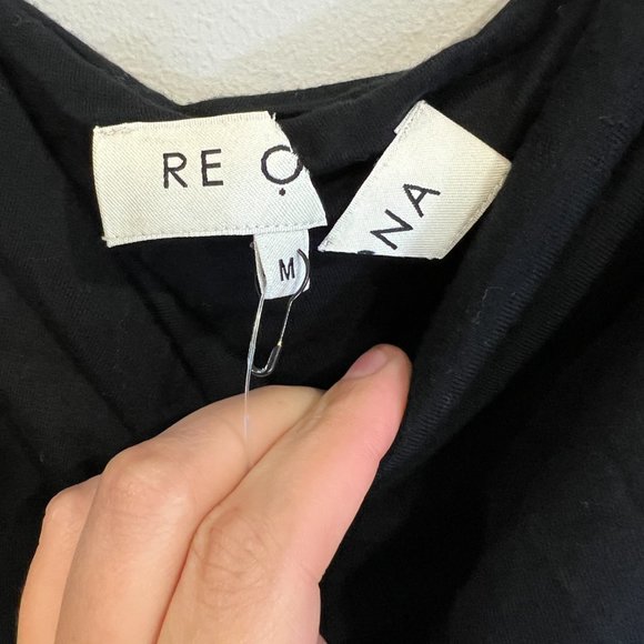 NWOT RE ONA Black One-Shoulder Thong Bodysuit (M) - Picture 6 of 10